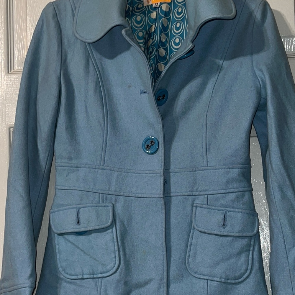 Tulle Light Blue Trench Coat